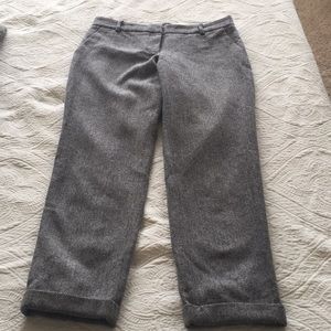 Straight leg Cafe Capri wool pant